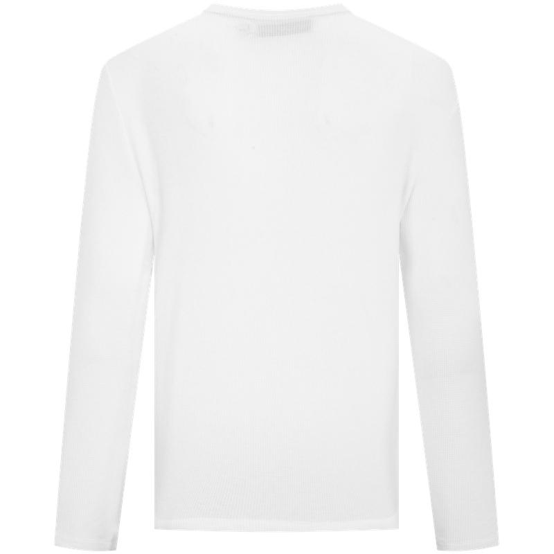 Calvin Klein Minimalist Embroidered Crew Neck Long Sleeve T-Shirt Men Tops White 40GC215