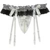 Sexy Panties Sexy Lace Pearl Thong Free Crotch Integrated Garter Belt Passion Temptation