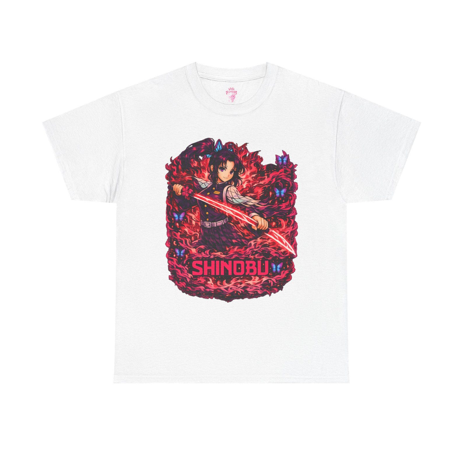 Shinobu Demon Slayer design Tee | Anime samurai character graphic shirt L