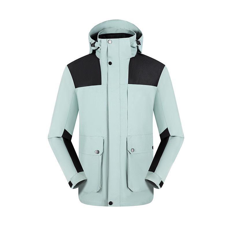 Men's and Women's Fleece-Lined 3-in-1 Detachable Jacket for Autumn and Winter Mountaineering