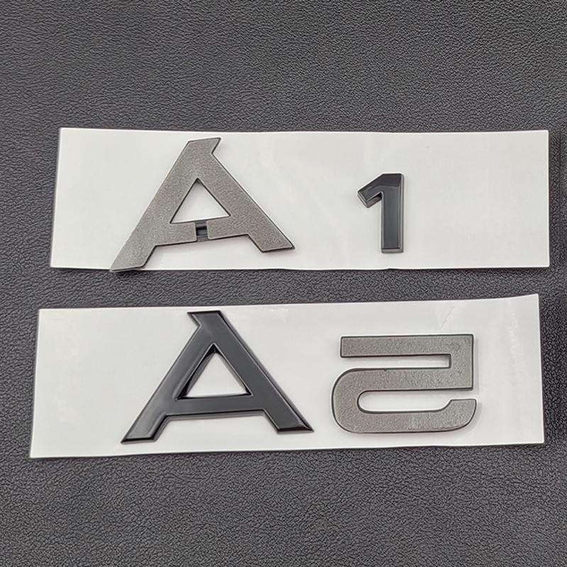 3D ABS Chrom Černé Logo S Line Znak Blatník Samolepka Kufr Auta Pro Audi A1 A2 A3 A4 A5 A6 A7 A8 Písmena Samolepka Příslušenství