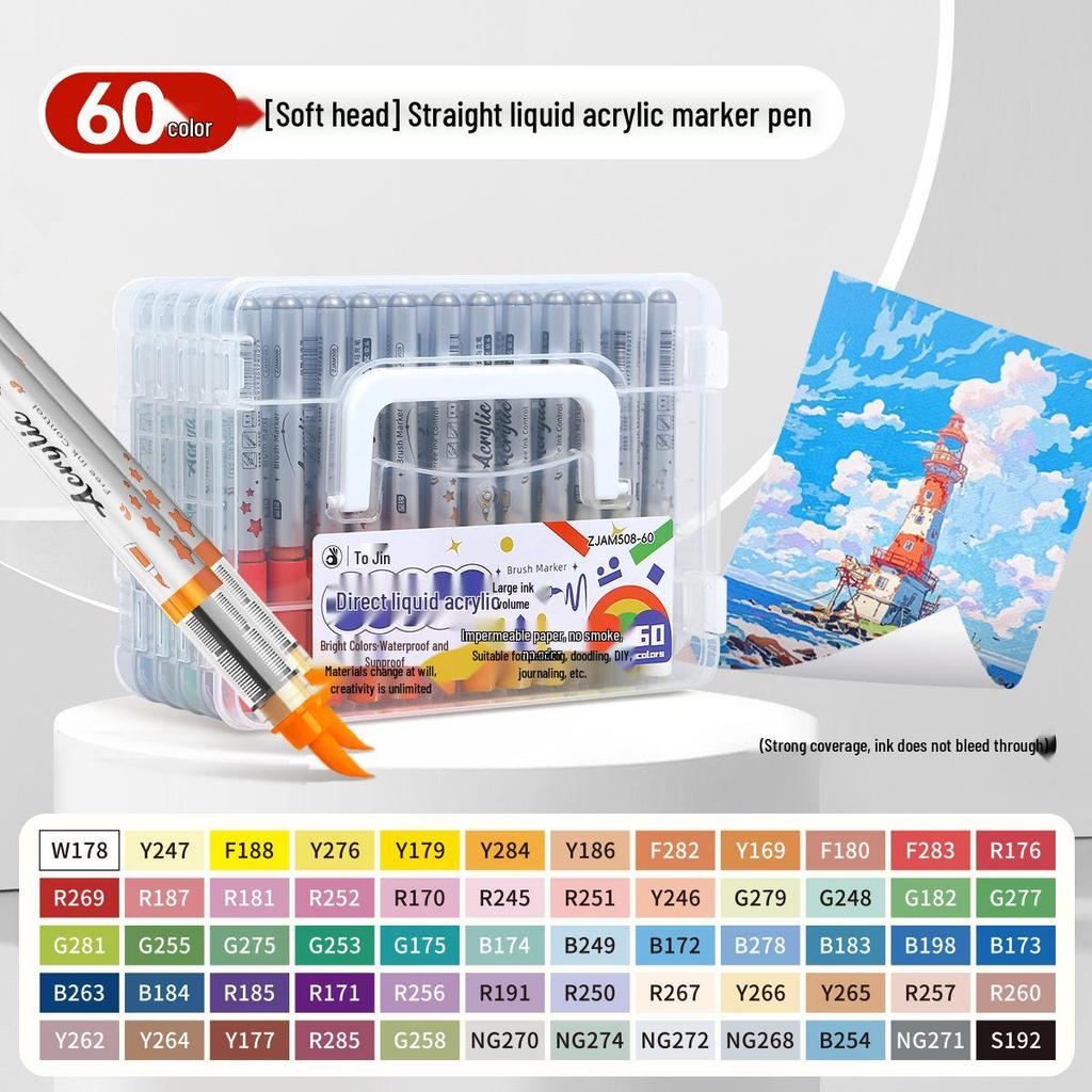 Zhi Jin Soft Tip Liquid Acrylic Marker - Opaque Watercolor Graffiti Pen