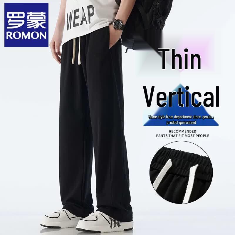 ROMON Men's Lightweight Straight-Leg Casual Sweatpants