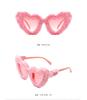 European-American Fashion Irregular Heart-Shaped Sunglasses - Plush, Fluffy, Quirky Love Heart Design (2022)