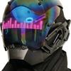 Cască cyberpunk pentru jocuri de rol, mască cool, cu ecran LED pentru text și imagini editabile, mască de războinic ninja, cadou de Crăciun și ziua de naștere