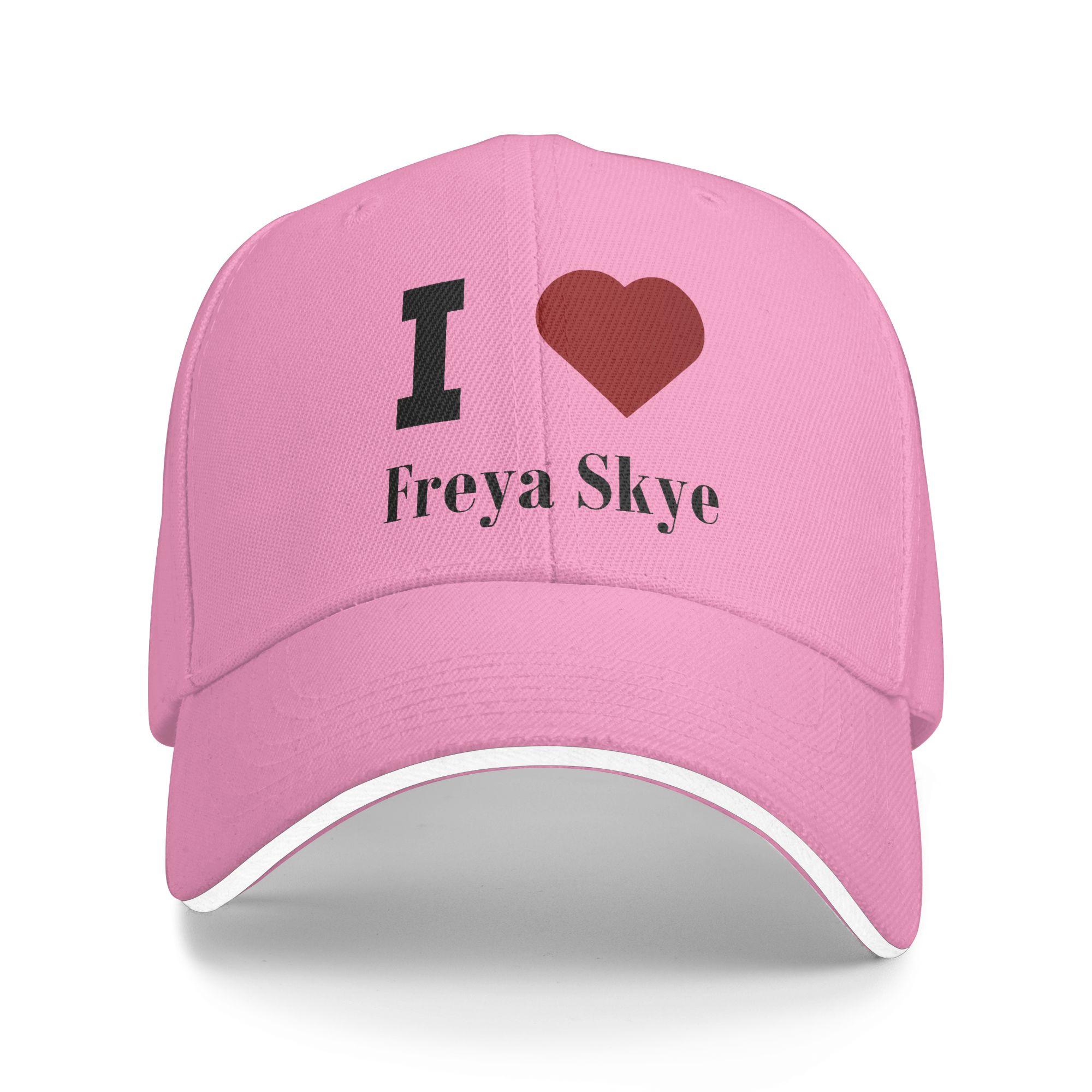 

I Love Freya Skye Sun Baseball Cap Summer Men Women Design Hip Hop Hats Breathable Streetwear Outdoor Sports Baseball Caps One Size
