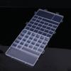 Transparent Bead Storage Box with 28 Fixed Compartments for Nail Art - High Clarity PP Material
