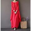 Spring Loose Plus Size Cotton Linen Long Maxi Casual Comfortable Dress Lightweight High Recognition Elegant with Flattering Chic Dress