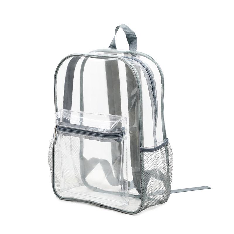 Transparent PVC Backpack for School or Concerts - Large Capacity Bookbag