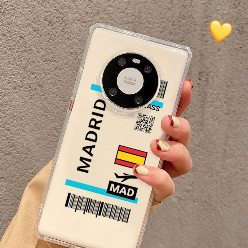 Custodia per telefono INS Light Ticket Aereo per Samsung S20 ULTRA S30 per Redmi 8 per Xiaomi Note10 per Huawei Y6 Y5 cover