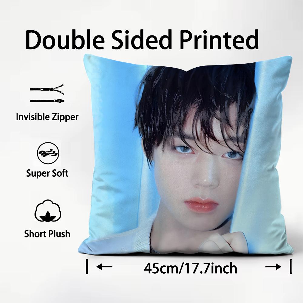 Kpop Park Ji-Hoon Cushion Cover Pattern Printed Pillowcase for Living Room Sofa Cushion Cover & Bedroom Decor