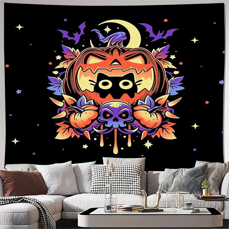 Без рамы Жуткий Хэллоуинский Гобелен Готический Ужас Настенное Украшение Мрачный Домашний Декор Эстетика Комнаты Темная Академия Ведьминый Гобелен Gi 74x94cm(29x37in)