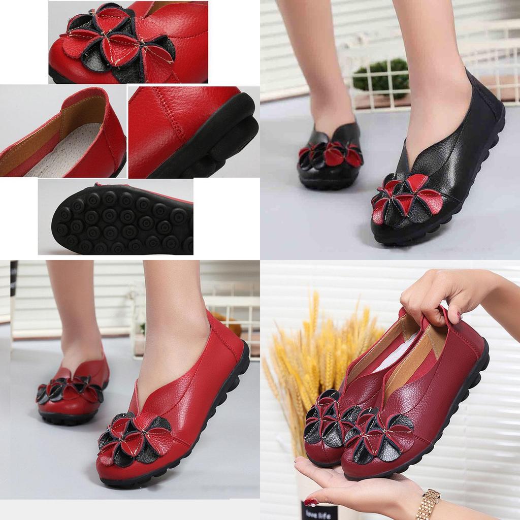 Versatile Soft Sole Flat Shoes With Classic Round Shallow Mouth For Moms