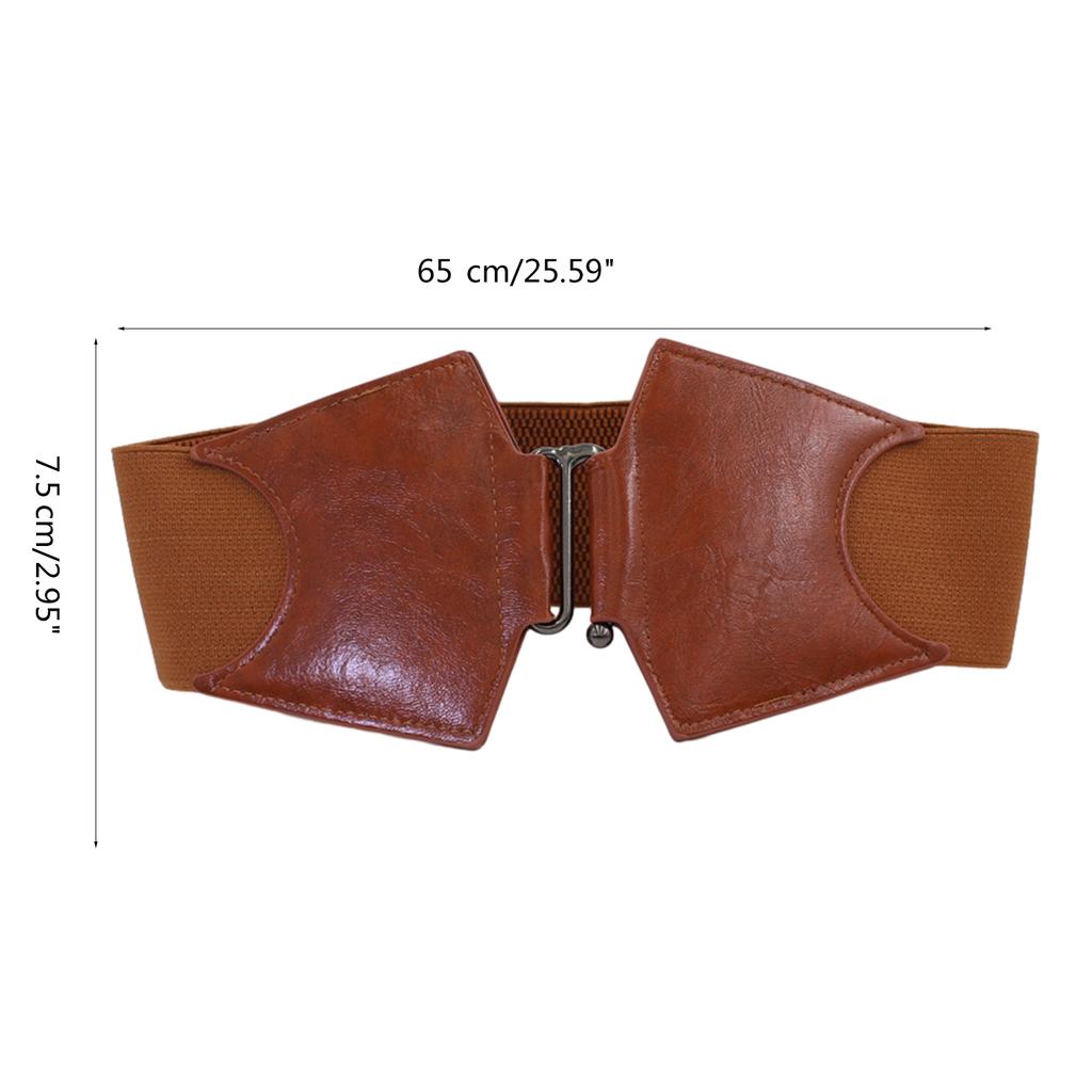 Female PU Wide Waist Belt Fashion Elastic Corset Belt Universal Elastic Belt Coat Decorative Accessories Dress Waistband