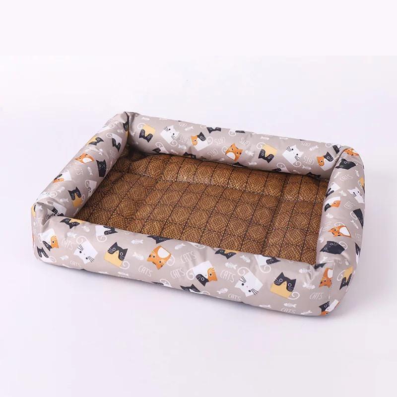 

Fabric Material Pet Bed All Seasons Universal Cat Mat Easy To Clean And Breathable сірий колір