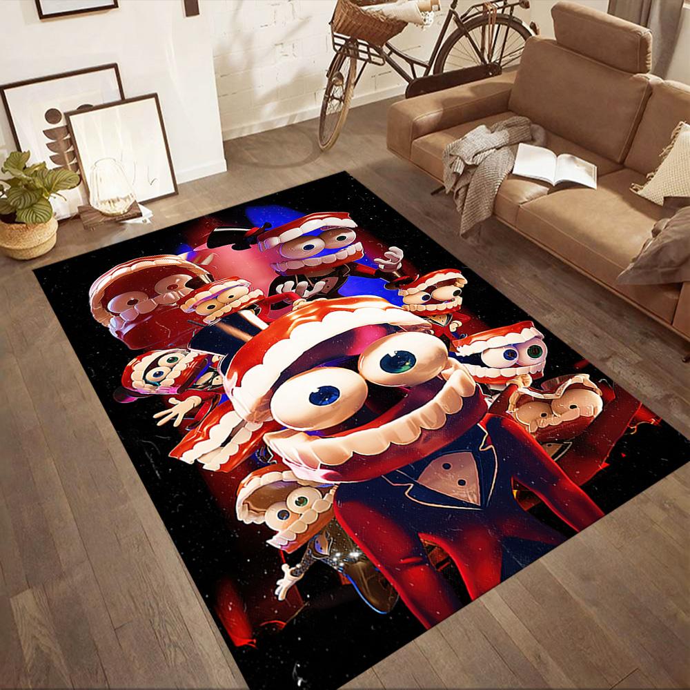 Digital Circus Area Rug Design for Study Room Dormitory Kitchen Living Rooms Anti-slip Rug Decorate Offices