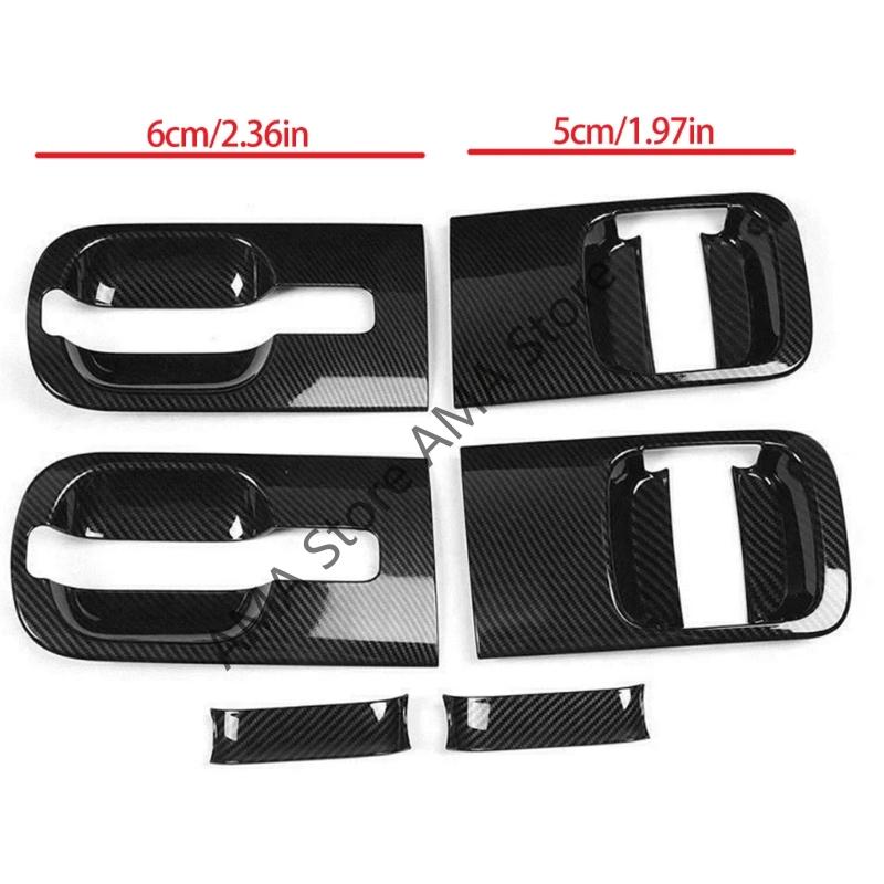 X7JF Car Door Handle Bowl Protectors ABS Carbon Fiber Design Anti Scratch Accessories Suitable for H1 I800 2018-2020 Models