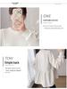 Maternity Korean Style Two-Piece: Color-Reducing, Age-Reducing Baby Doll Shirt & Long-Sleeved Sweatshirt - Plus Size, Slimming, Cover Belly.