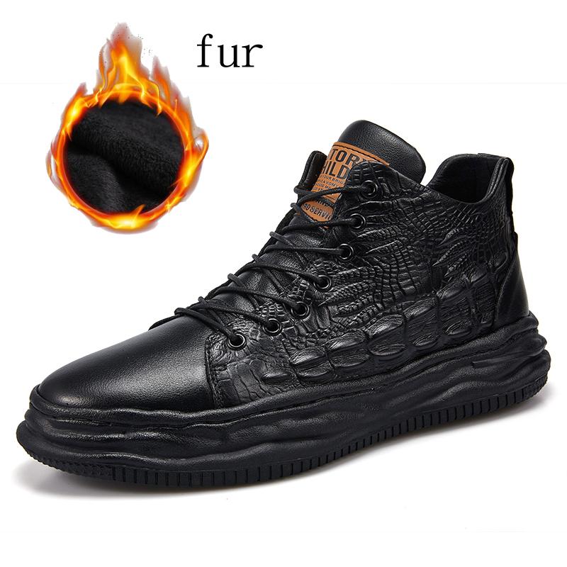 

Зимние ботинки Италии Плюс Бархатные ботинки Высококачественная мужская обувь с высоким верхом Ботинки для взрослых Мужские деловые кожаные ботильоны Ботинки для снега 43