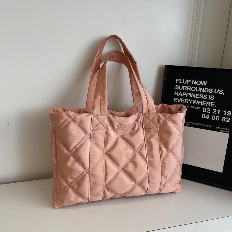 

Вместительная новая осенне-зимняя сумка-тоут женская модная повседневная рабочая сумка для поездок на работу для шопинга зарубежная универсальная наплечная сумка розовый