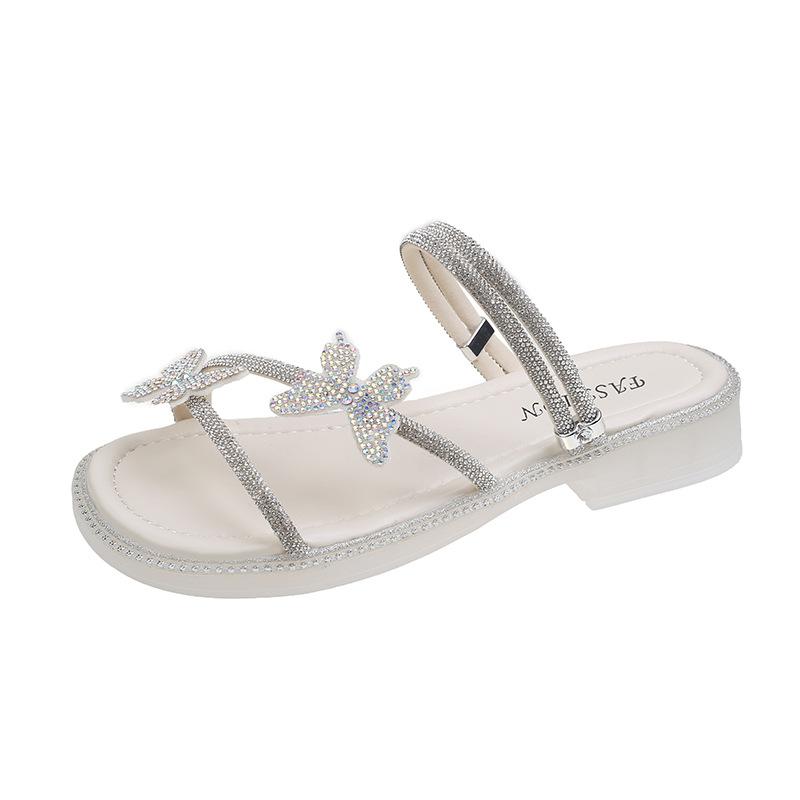 Roman sandals women's summer 2025 explosion fairy style temperament French style with skirt slippers women wear beach shoes