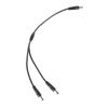 DC5.5x2.1mm Splitter Power Cable 18AWG Male To 2 Male Connectors for Security Cameras LED Lights 30CM