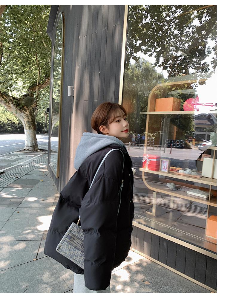 2024 Winterjacke aus verdickter Baumwolle im koreanischen Stil mit Kapuze für Damen