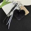 Birthday Gift Rabbit Fur Keychain Cute Plush Dolls Pendant Creative Heart Plush Keychain  Girl/Boy