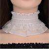 Lace Neck Decoration Fake Collar High Neck Cover Warm Scarf Stand Collar Detachable Neck Strap Elastic Ruffle Blouse Collar