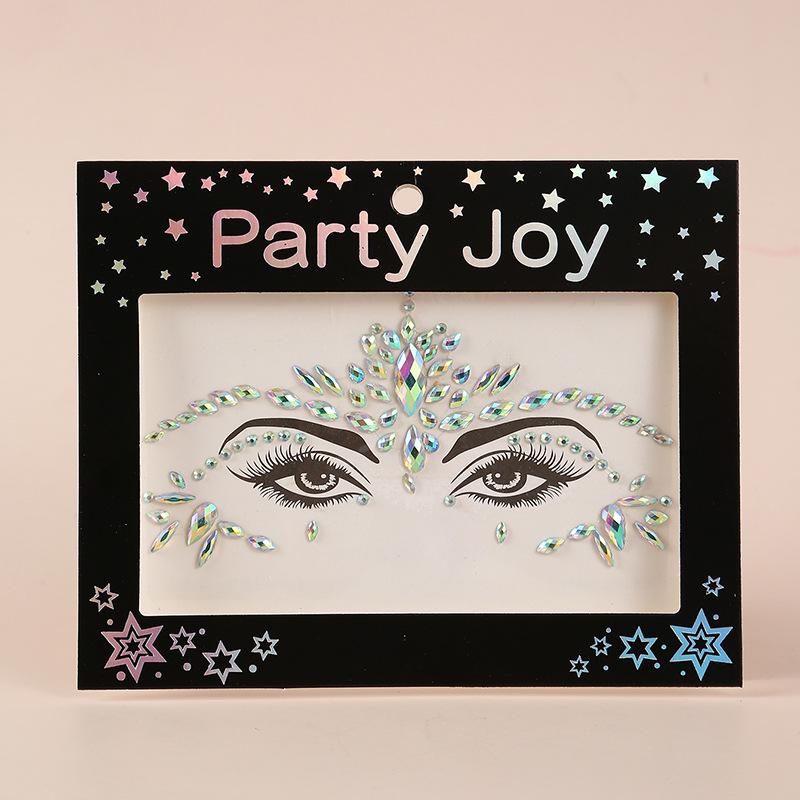 Pegatinas de Pedrería PARTYJOY: Gemas para Maquillaje de Rostro y Ojos para Festivales de Música