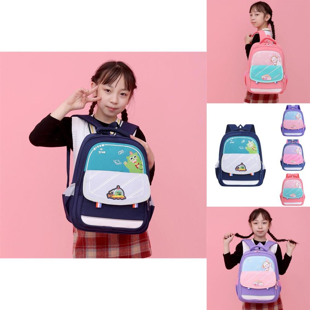 Adorable Cartoon Oxford Fabric Kids Backpack Unisex Lightweight Spine Protection