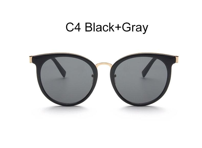 Mirror Sunglasses Women Cat Eye Oversized Round Pink Sunglasses Female Luxury Brand High Quality Glasses Ladies Lady UV400