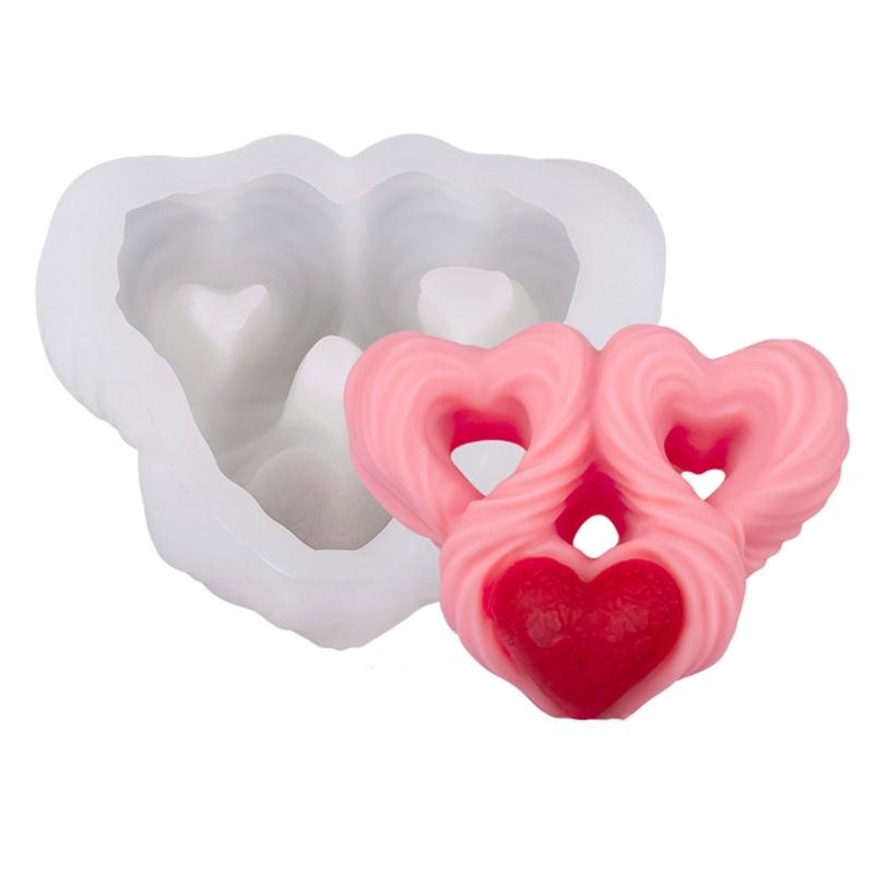 Multifunktionale Silikonform mit Liebesthema Basteln Dekorative Kerze für Paare und Events