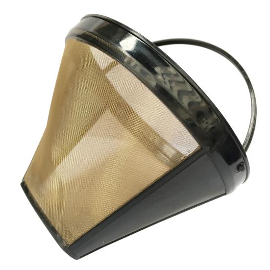 Filtro de cafeteira reutilizável de aço inoxidável sobre filtro antiderrapante gotejador