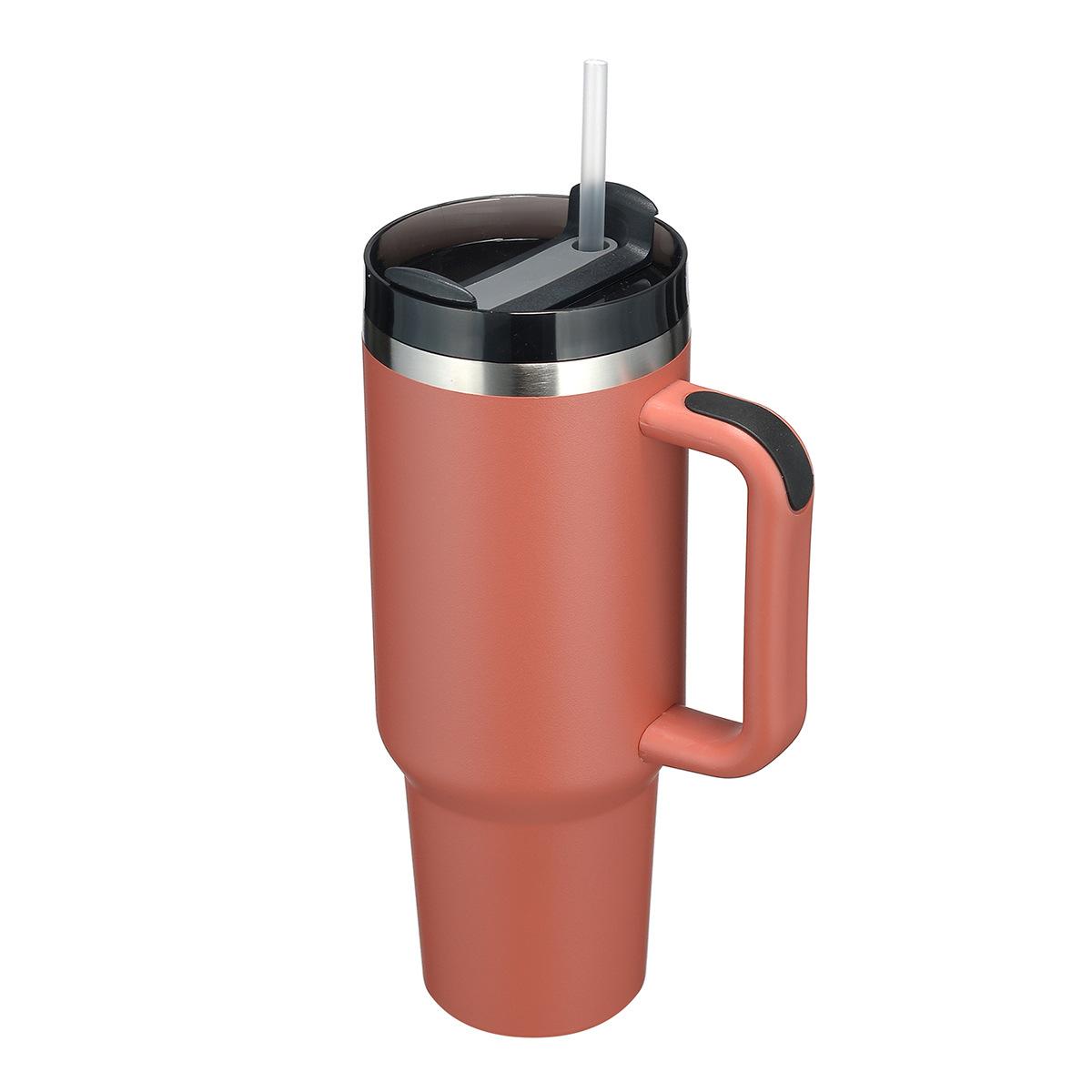 

1200 мл стакан с ручкой-соломинкой из нержавеющей стали термокружка для воды герметичная автомобильная кружка для кофе со льдом дорожная кружка 1200ml