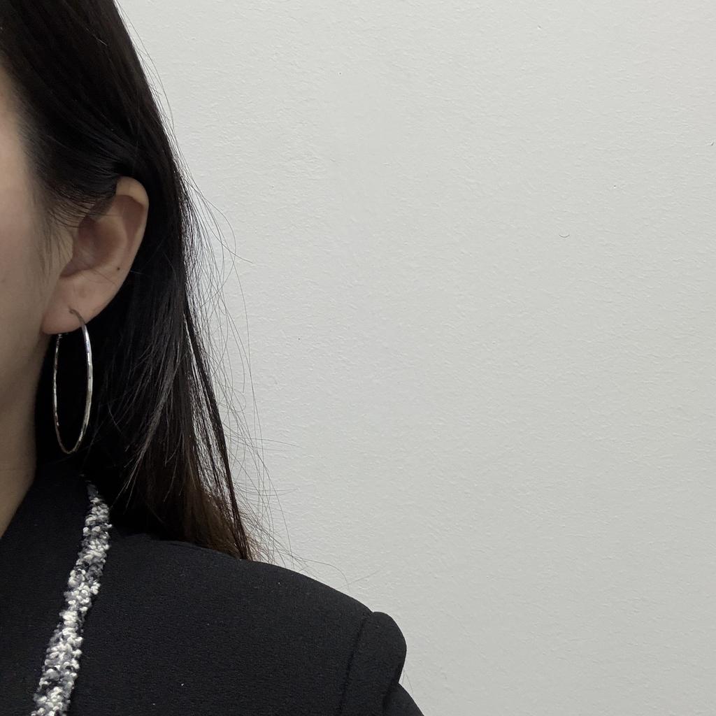 Premium Atmosphere Simple Earrings Women'S Large Circle Temperament Fashion Versatile Plain Ring Cold Wind Earrings Earrings