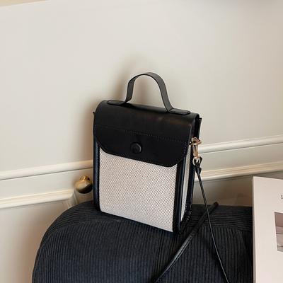Sommer schlichte kontrastfarbene Umhänge-Handytasche, trendige hochwertige kleine quadratische Tasche