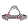 Metal Front Bumper With 2 LED Lights for    ‑4 1Celsius10 Scale RC Crawler Car (Black)