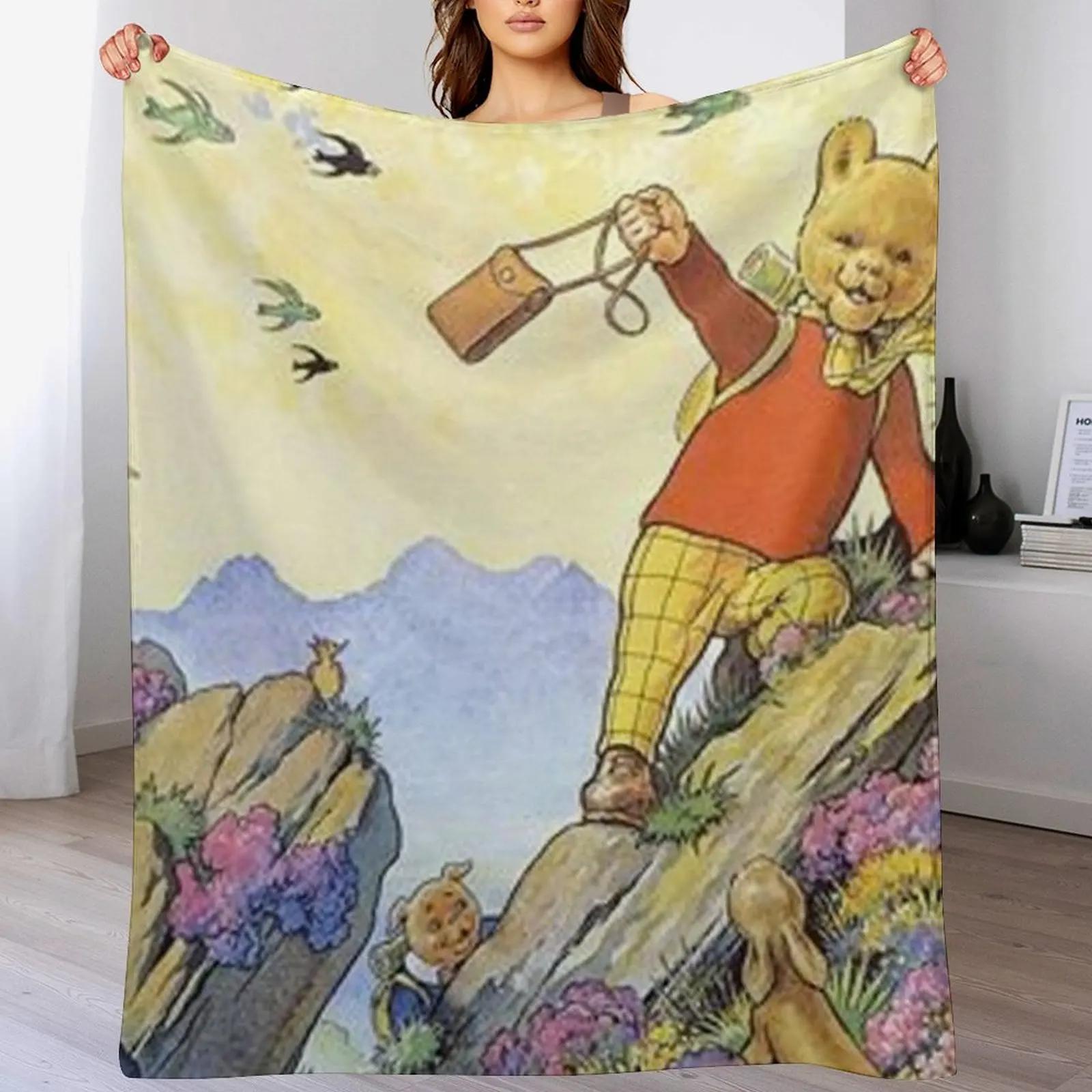 

Rupert bear Throw Blanket No Pilling Soft Warm Blanket for Bed 102x76cm(40x30in)