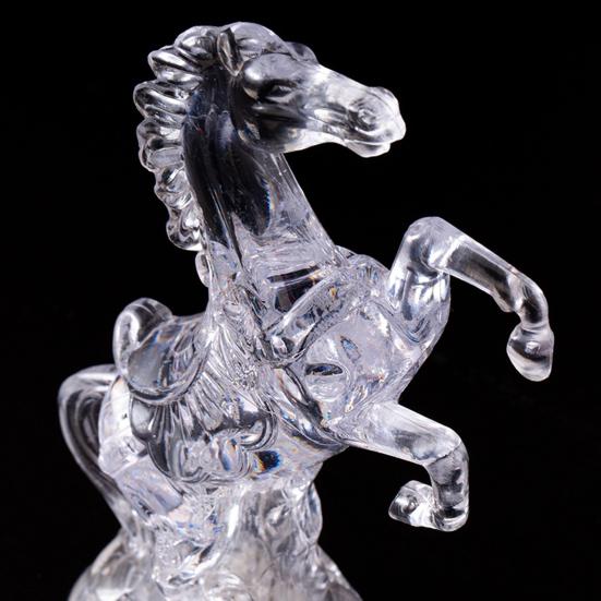 Night Light Acrylic Pony Figure Decorative Night Lamp with Colorful Flashing Lights Battery Operated Festive