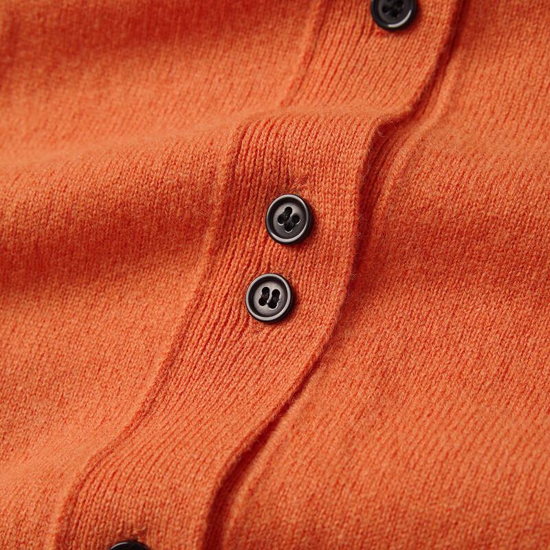 Srcr 100% Lambswool Cropped Knit Cardigan