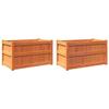 VidaXL Jardinières 2 pcs cire marron bois de pin massif 837464