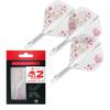 Target Japan Smash Clear Integrated Flights and 2 Short Junya Dragon Flower Pack of 3 Professional Darts K-Flex Shafts, No. (Standard) – (19mm)