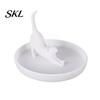 Small Jewelry Organizer 3D Printed Cat Tray, Desktop for Rings Black And White Tray Earrings, Cute Kitten Decorative Storage Dish Home Vanity