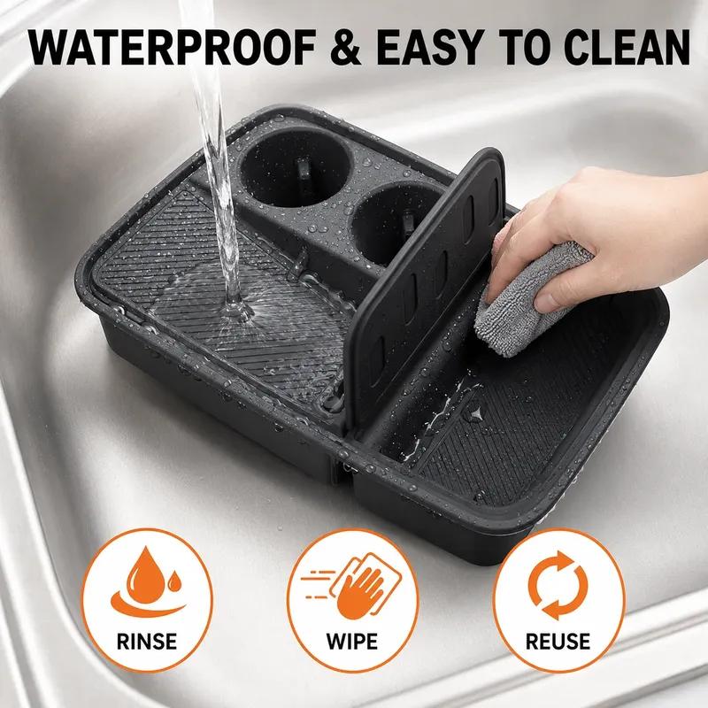For Haval H6 2025 2026 4th Gen Center Console Silicone Organizer Tray Anti-Slip Storage Mat Interior Accessories