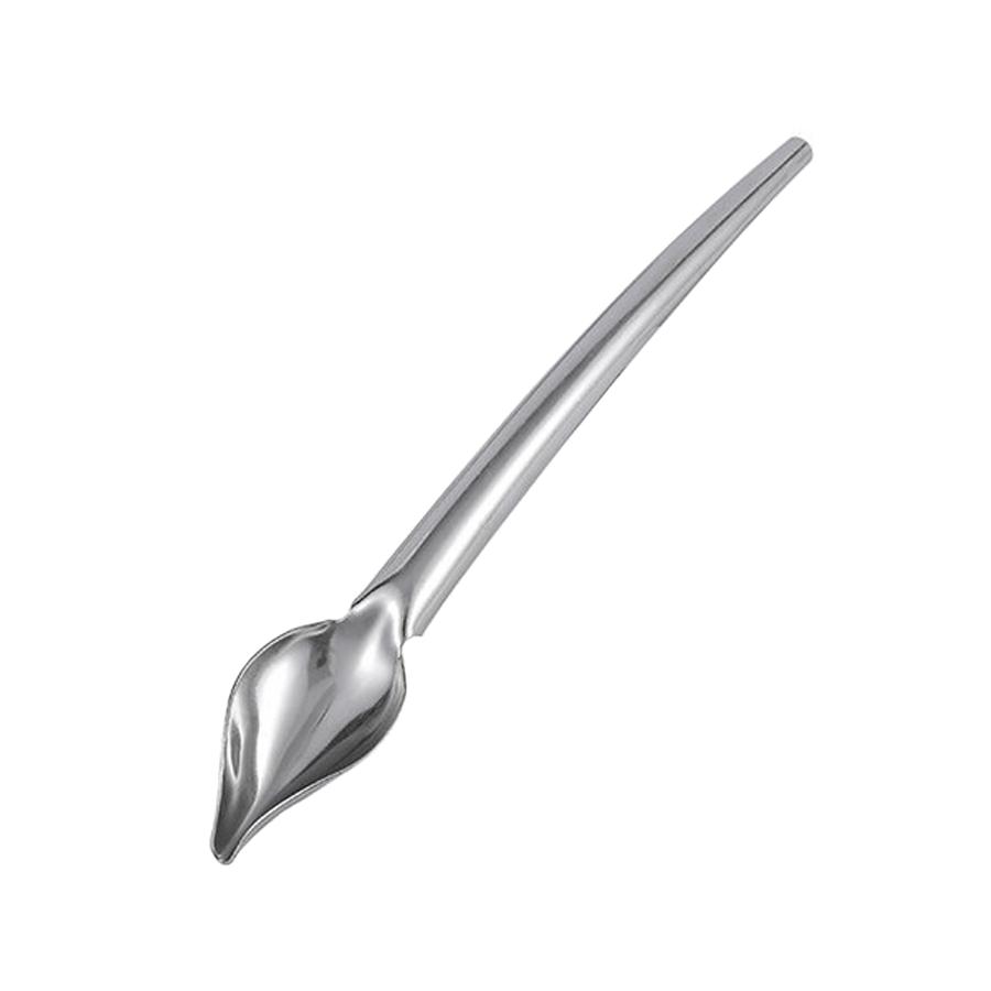 1 Schokoladenlöffel aus Edelstahl - Elegantes Metallfinish, langlebiges und leicht zu reinigendes Design, ideal zum Mischen von Schokolade.