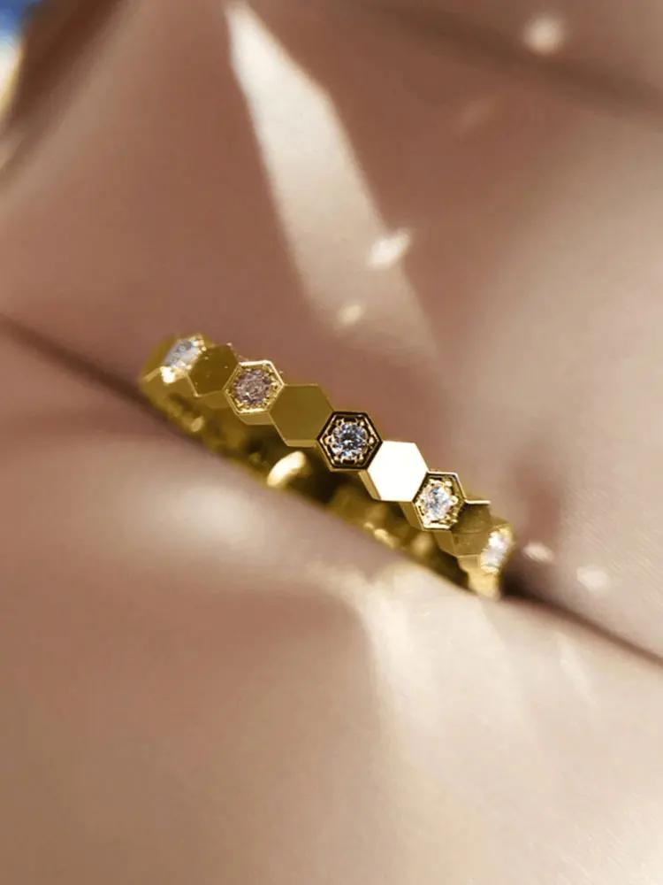 925 Sterling Silver Zircon Vintage Geometric Shape Rings For Women Gift Match Daily Party High Quality Fine Jewelry Accessories