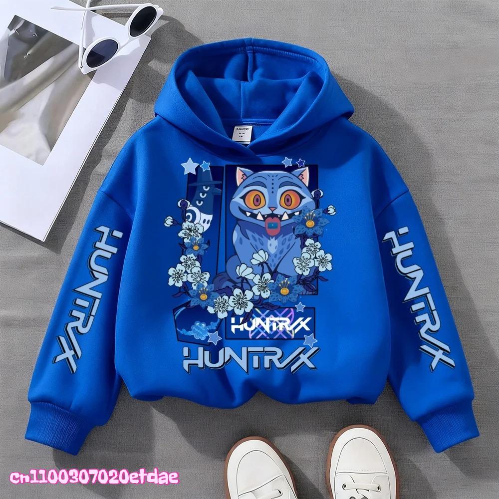Kinderkleidung Modisch Niedlich KPop Dämonenjäger Mädchen Jungen Herbst und Winter Lässig Sportliche Kapuzenpullover Winter Warmes Oberteil