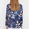 Women's  Loose Casual Flower Printed Round Neck Long Sleeved T Shirt Top Pullover Long Sleeved Sweatshirt