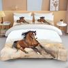 Running Horses Bedding Set Soft Comforter Set And Pillowcase Queen Size Decor Home Luxury Bed Set Animal Duvet Cover For Boy Bed